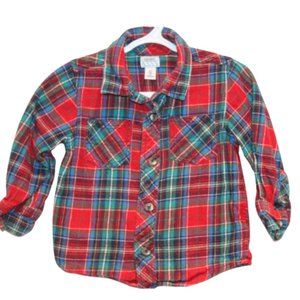 3/$20 🏷 Old Navy Flannel Plaid Shirt Size 2T